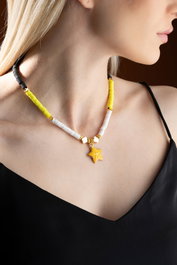 Heliophilia Silver Collar KL-0869 Multicolor con Colgante de Estrella
